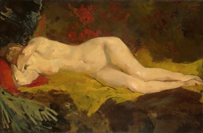 Anne, sdraiata nuda su un panno giallo da George Hendrik Breitner